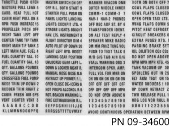 PANEL MARKING SETS - DRY TRANSFER TYPE