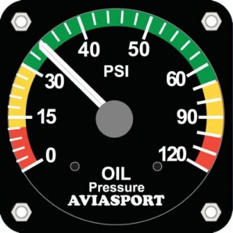 AvIasport Rotax 912 Oil Pressure Gauge Psi - 2 1/4 In.