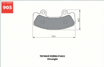 Brake pad kit TECNAM Sierra RG P2002 P96 GOLF